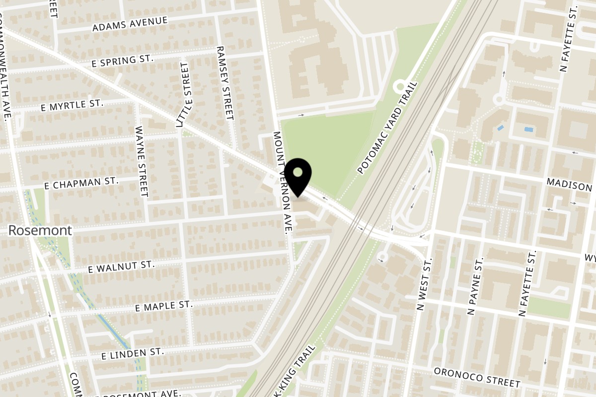 Map showing the location of Havana 151 - The Loft at Lena's on 401 E Braddock Rd 2nd Floor in Alexandria